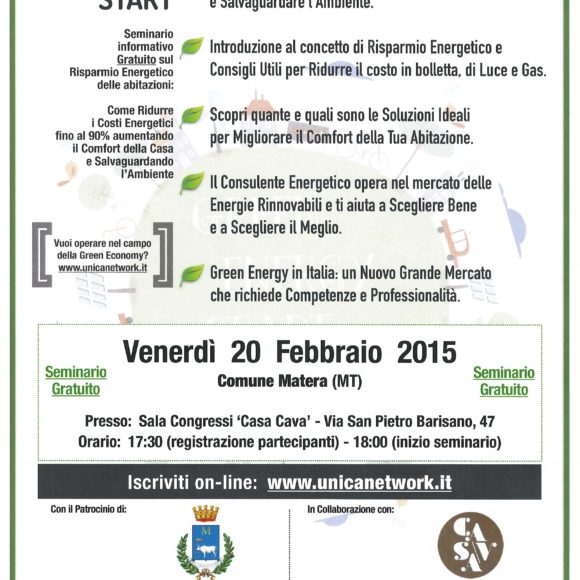 Green Energy Start – seminario gratuito