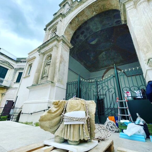 Dopo 14 anni la statua di Sant’Eustachio è tornata a Matera