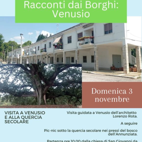 Archeoclub Mata’r, racconti dai borghi: al via il terzo ed ultimo appuntamento in collaborazione con CNA Matera per conoscere il borgo Venusio