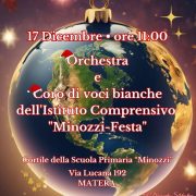 Concerto “Natale nel Mondo” dell’I. C. Minozzi Festa di Matera, domani 17 dicembre. La magia della musica che unisce e ispira